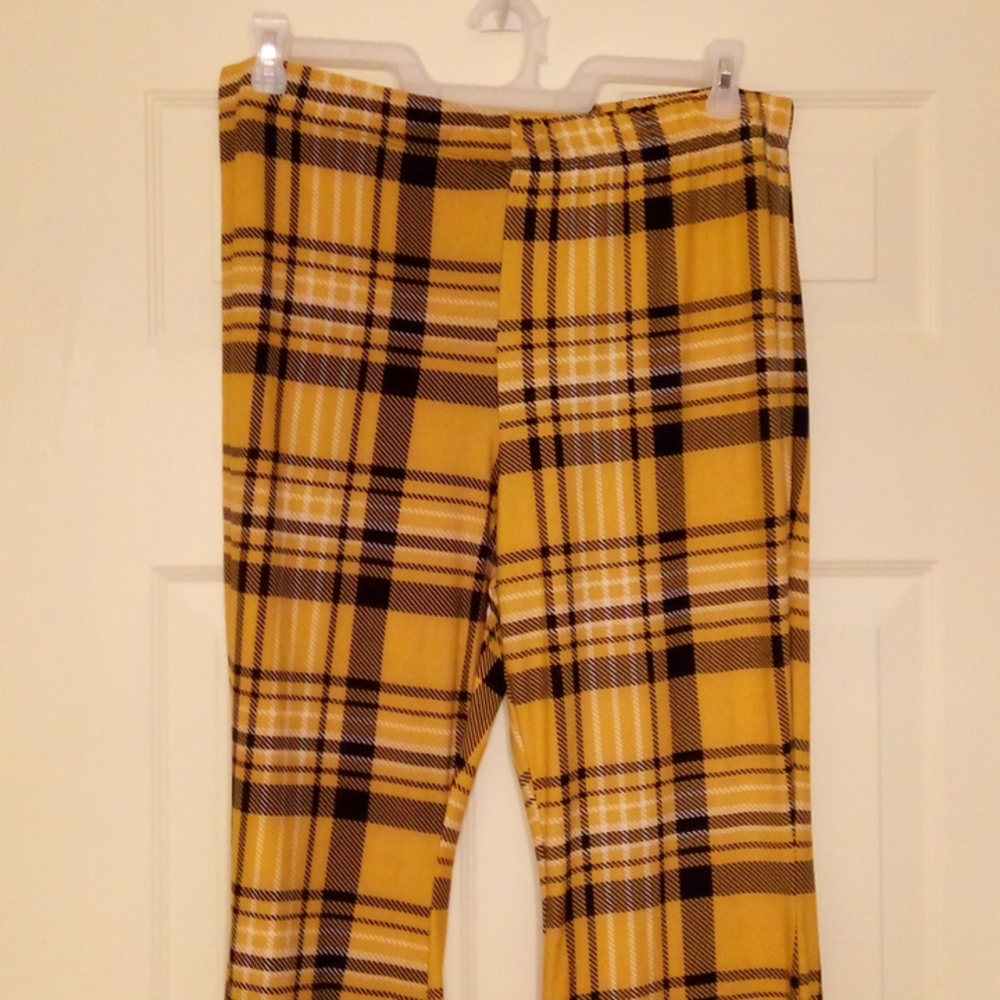 Rue + Plaid Flare Pants - Picture 3 of 10